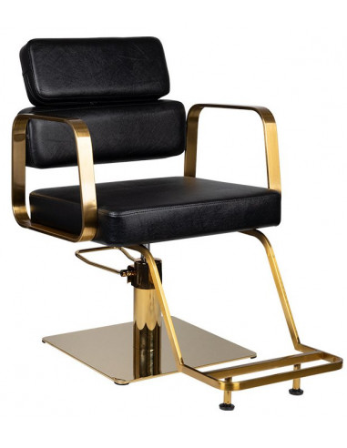 kirpyklos kėdė juoda su aukso spalva...