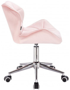 fotelis, rožinis veliūras,... 2