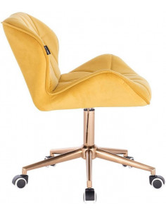 fotelis, geltonas veliūras,... 2