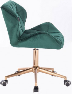 fotelis, žalias veliūras,... 2