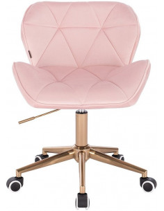 fotelis, rožinis veliūras,... 2