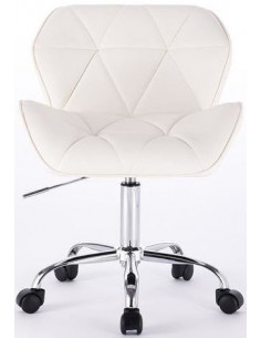 fotelis, balta eko oda,... 2