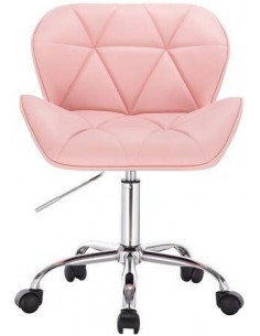 fotelis, rožinė eko oda,... 2