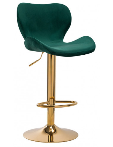 baro kėdė aksominė žalia, auksinis...