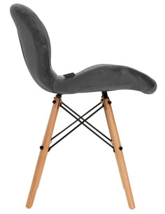 aksominė kėdė pilka Gladys 2