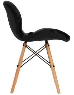 aksominė kėdė juoda Gladys 2