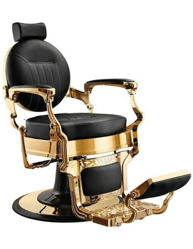 barberio kėdė juodos spalvos su aukso...