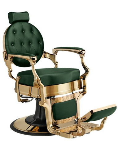 barberio kėdė žalios spalvos su aukso...