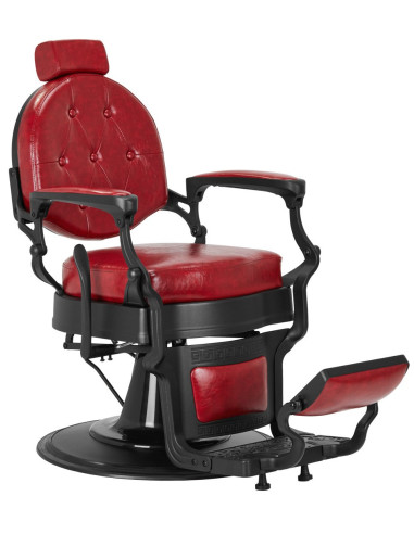 barberio kėdė juodas stovas, raudona...