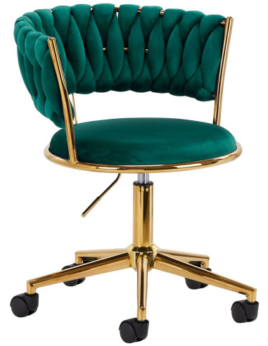 kėdė su aukso stovu aksominė žalios...