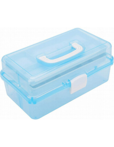dėžutė priedams plastikinė mėlyna