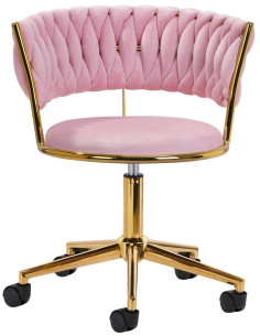 veliūro kėdė rožinė su... 2