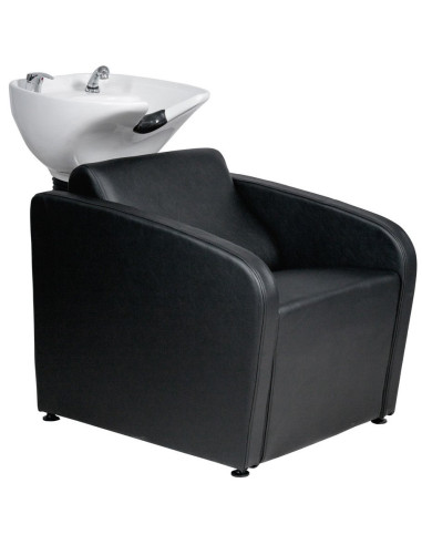 kirpyklinis fotelis juodas su balta...