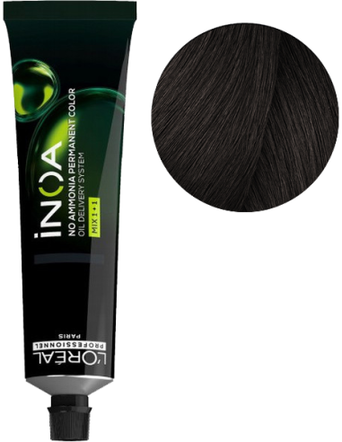 plaukų dažai Loreal iNOA 4.15 60g