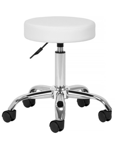 Taboret kosmetyczny AM-310v biały