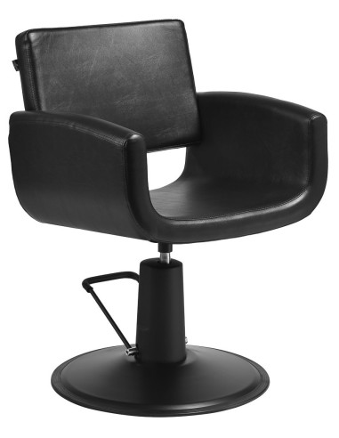 kirpyklos kėdė juoda su juodu stovu...