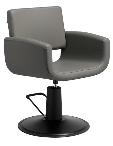 kirpyklos kėdė pilka su juodu stovu...