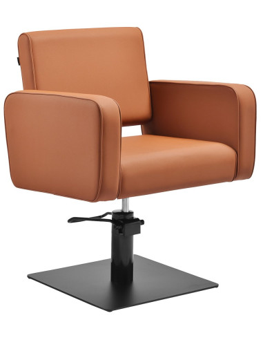 kirpyklos kėdė ruda su juodu stovu...